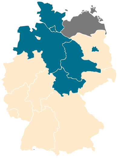 Deutschlandkarte mit Bundesländern